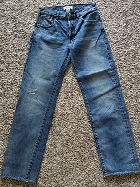 Madewell women Faded Blue Straight Jeans